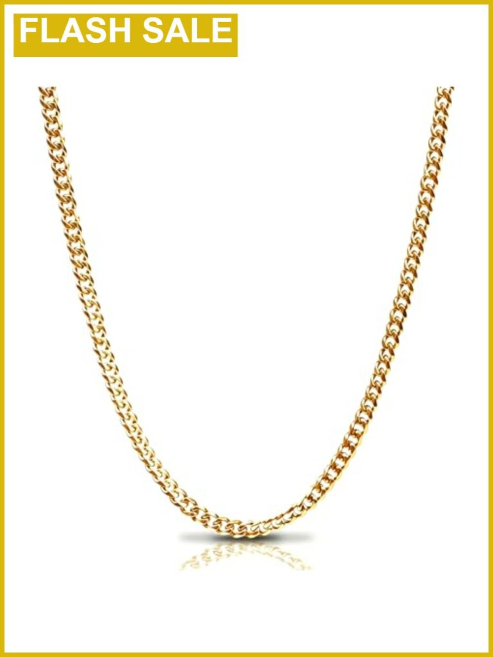 Tuoveyz 7mm Cuban Link Necklace Stainless Steel Men's Chain 22in Lobster Clasp